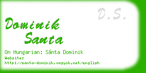 dominik santa business card